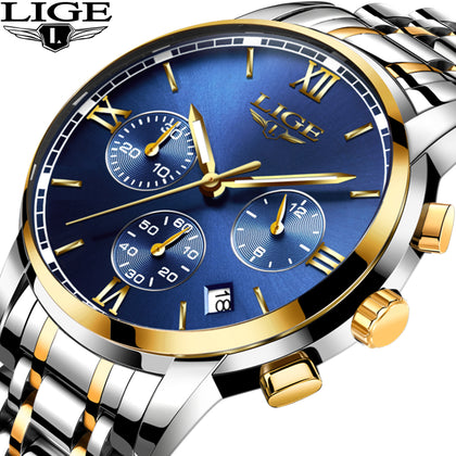 LIGE Luxury Blue Gold