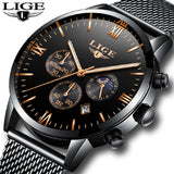 LIGE Men Watches  Multi Function